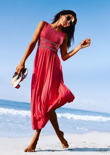 Maxikleid mit Spitze und Schmuckdetails thumbnail 1