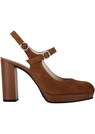 Sling-Pumps aus Velours-Leder thumbnail 4