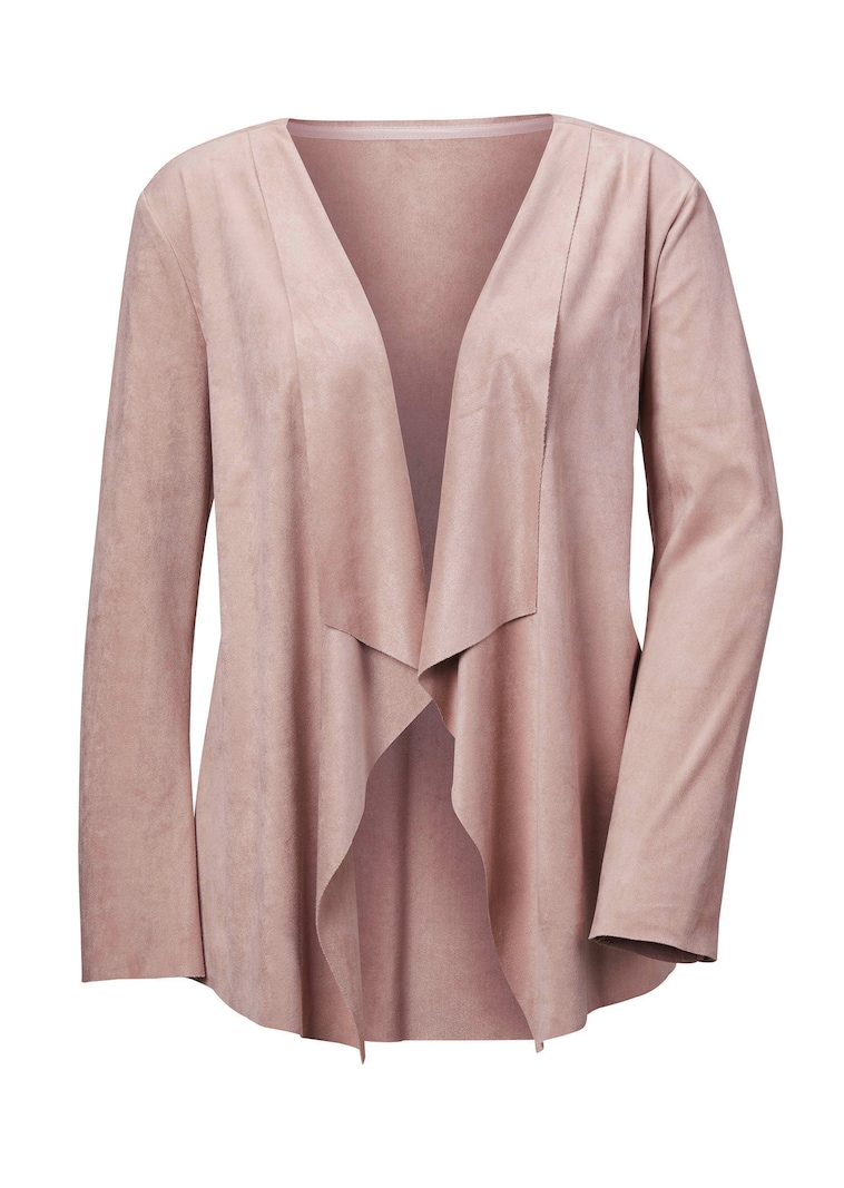 Veloursjasje met watervalkraag