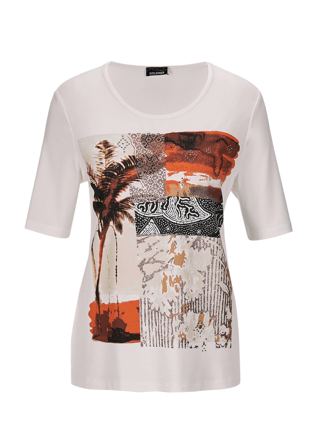 Printshirt mit Glanzeffekt