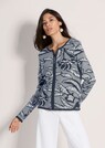 Blazer en maille à imprimé jacquard et zip thumbnail 1
