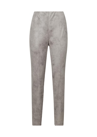 gris pierre Pantalon aspect daim