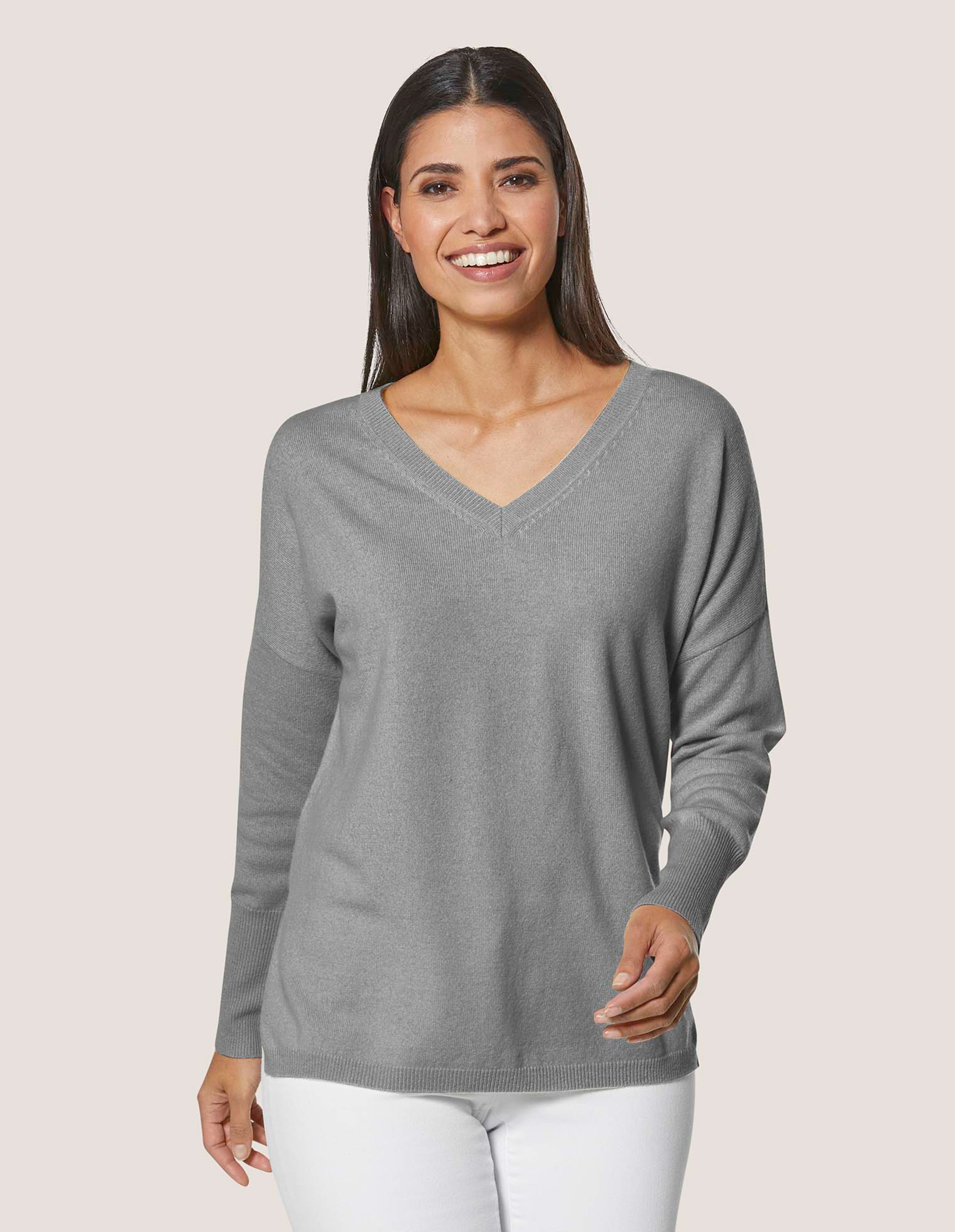 V-neck cashmere jumper