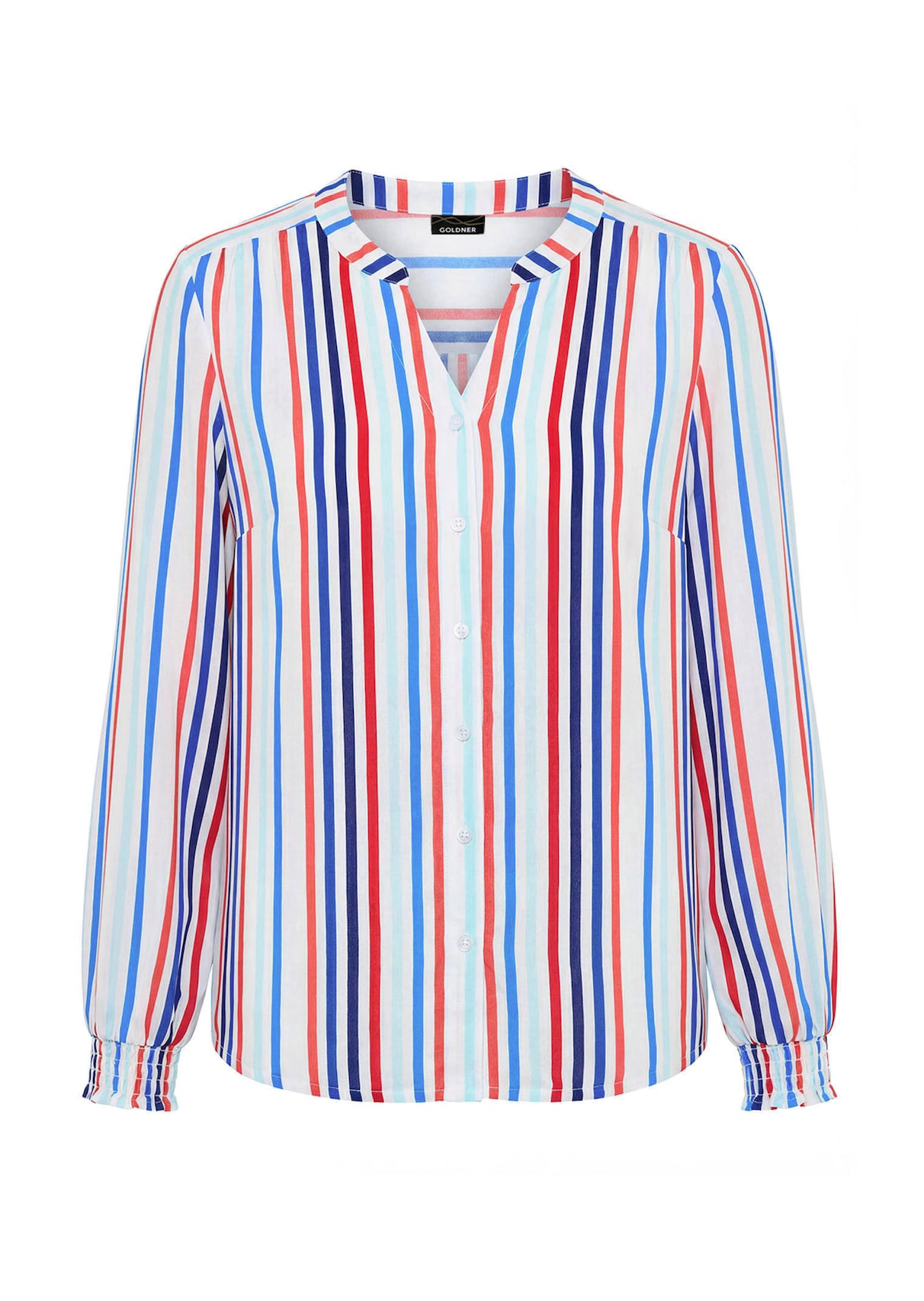 Streifenbluse mit Smokbündchen