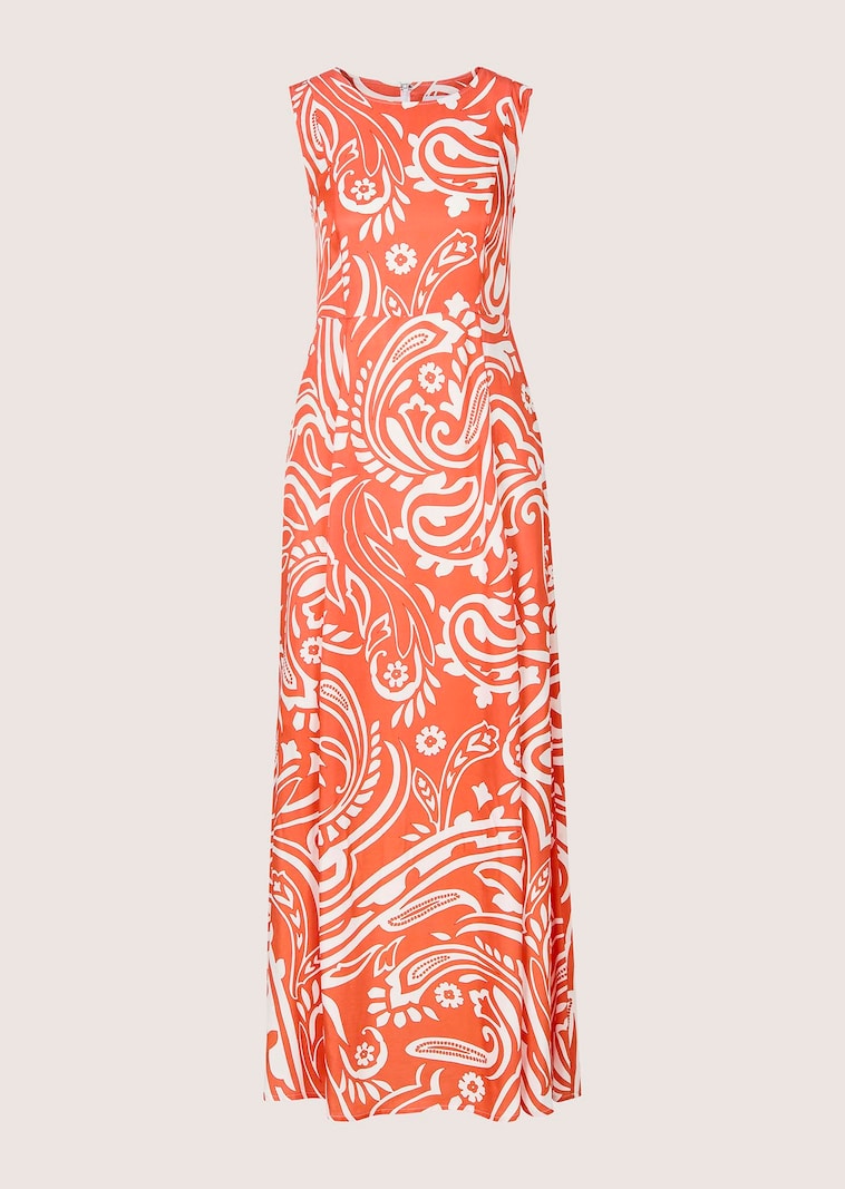 Ärmelloses Kleid mit Unikat-Print