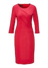 Slim jersey dress with 3/4-length sleeves and decorative piping thumbnail 1