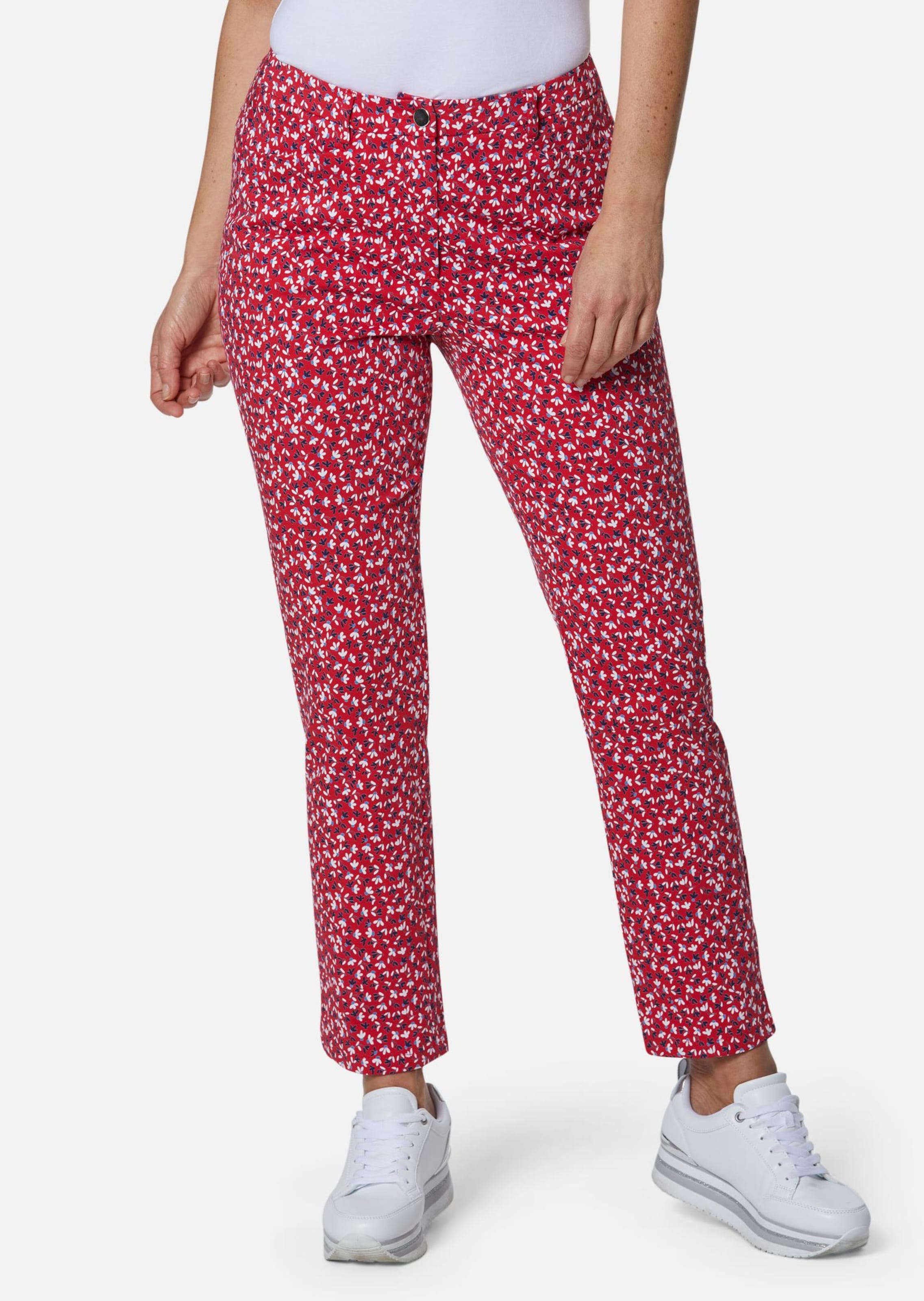 Pantalon imprimé à motifs floraux