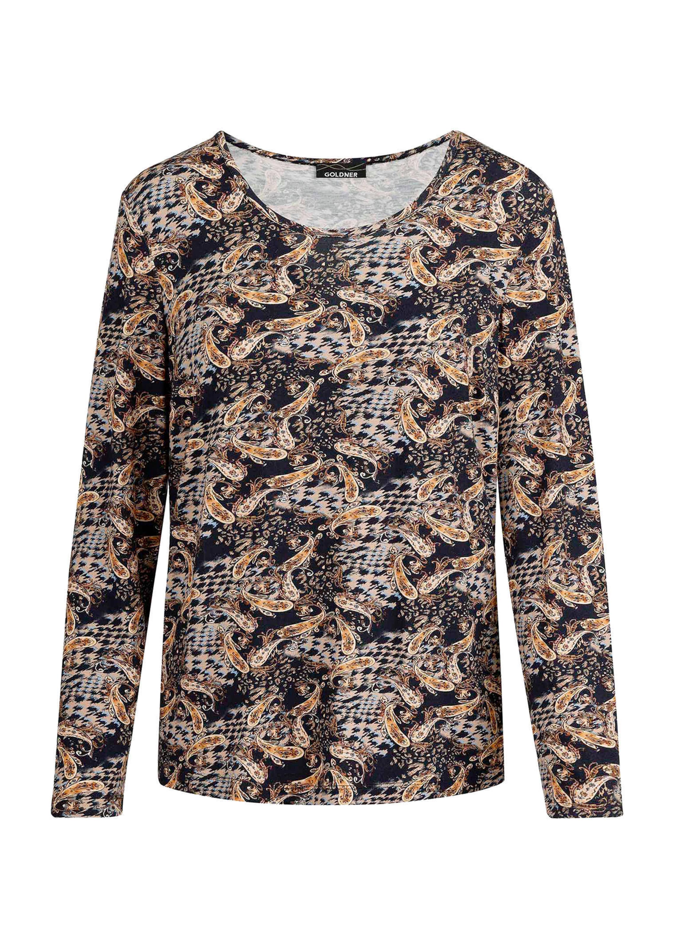 Jersey-Shirt mit Paisley-Print und Hahnentritt