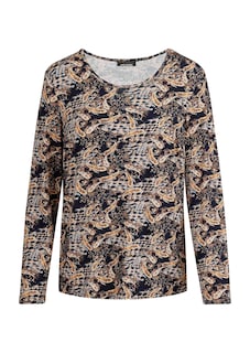 Jersey-Shirt mit Paisley-Print und Hahnentritt thumbnail 6