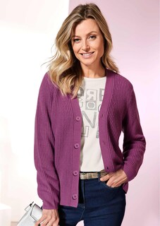 Pflegeleichte Strickjacke in hochwertiger Rippenstruktur thumbnail 7