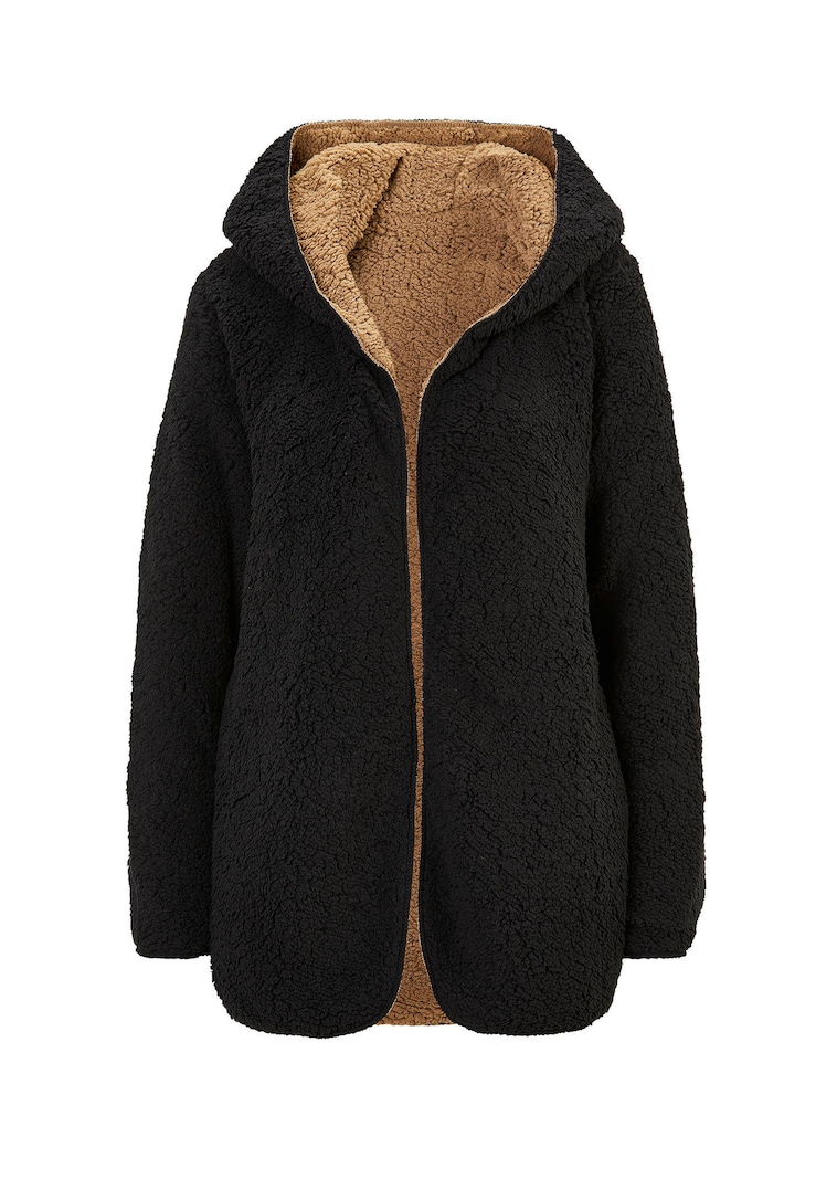 Wendejacke in Teddy-Optik