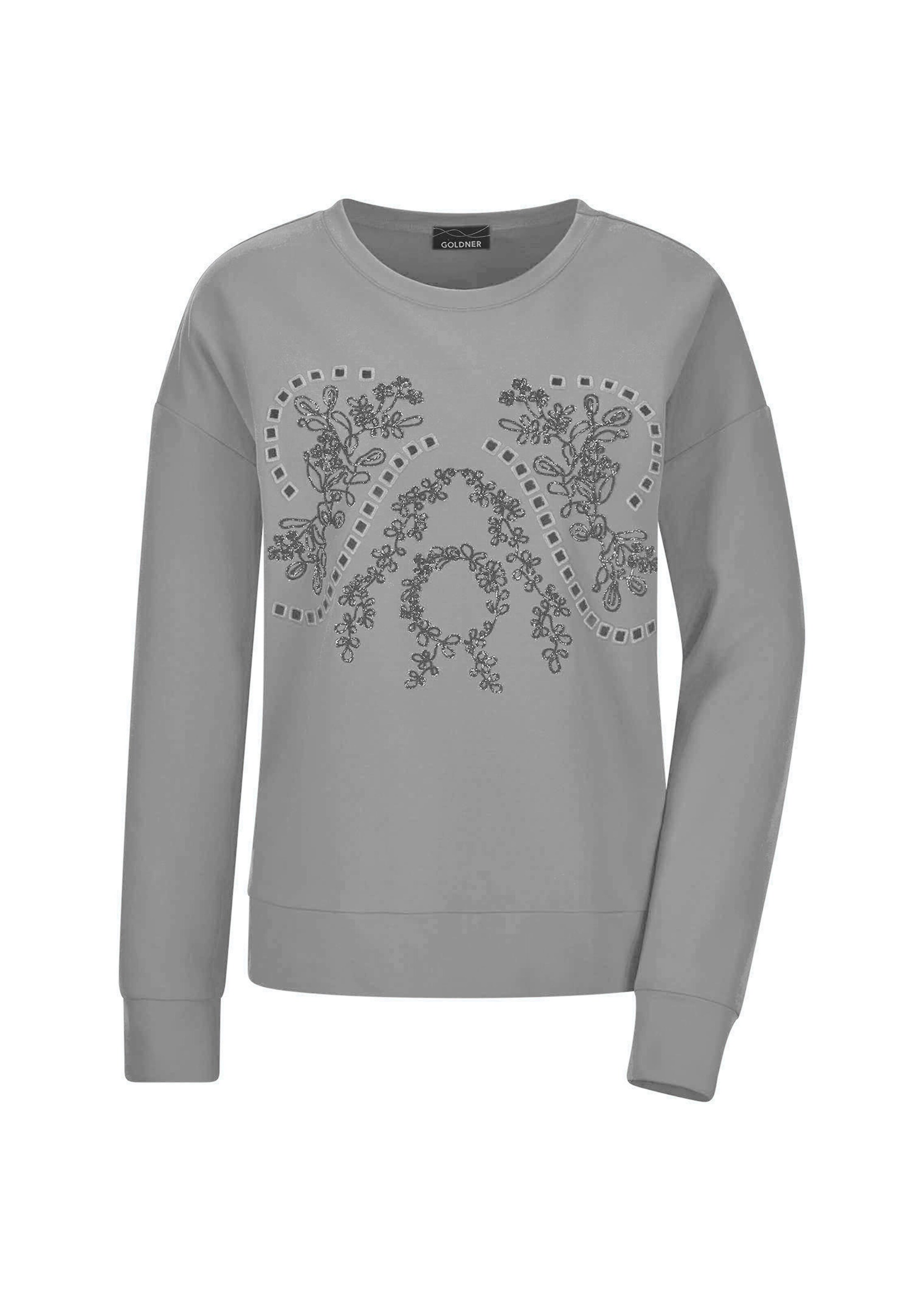 Sweat-shirt agrémenté de broderie séduisante