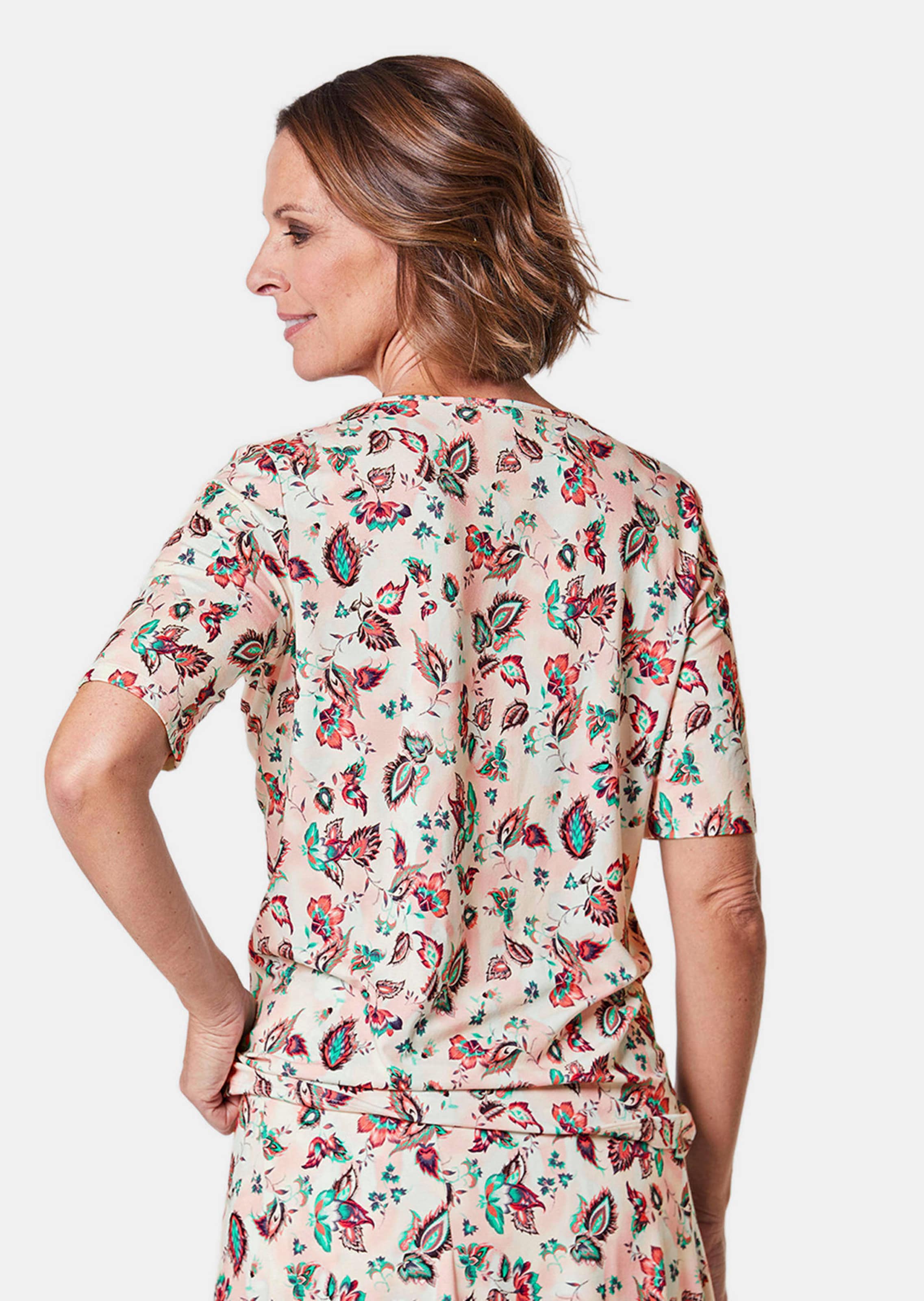 T-shirt imprimé à couleurs vives - rosé / à motifs - Gr. 24 de Goldner Fashion