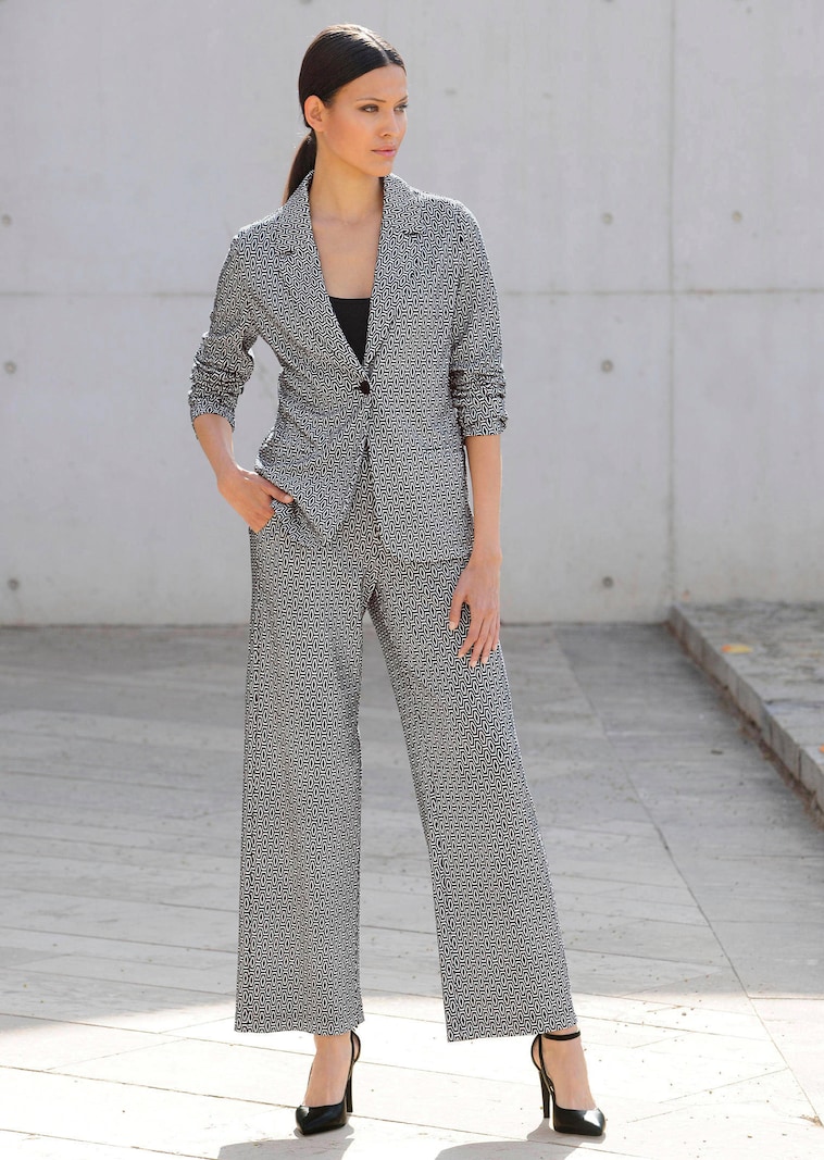 Blazer mit grafischem Print