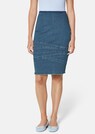 Denim skirt with fringes thumbnail 1