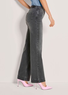 Bequeme Wide-Leg-Jeans aus Powerstretch thumbnail 4