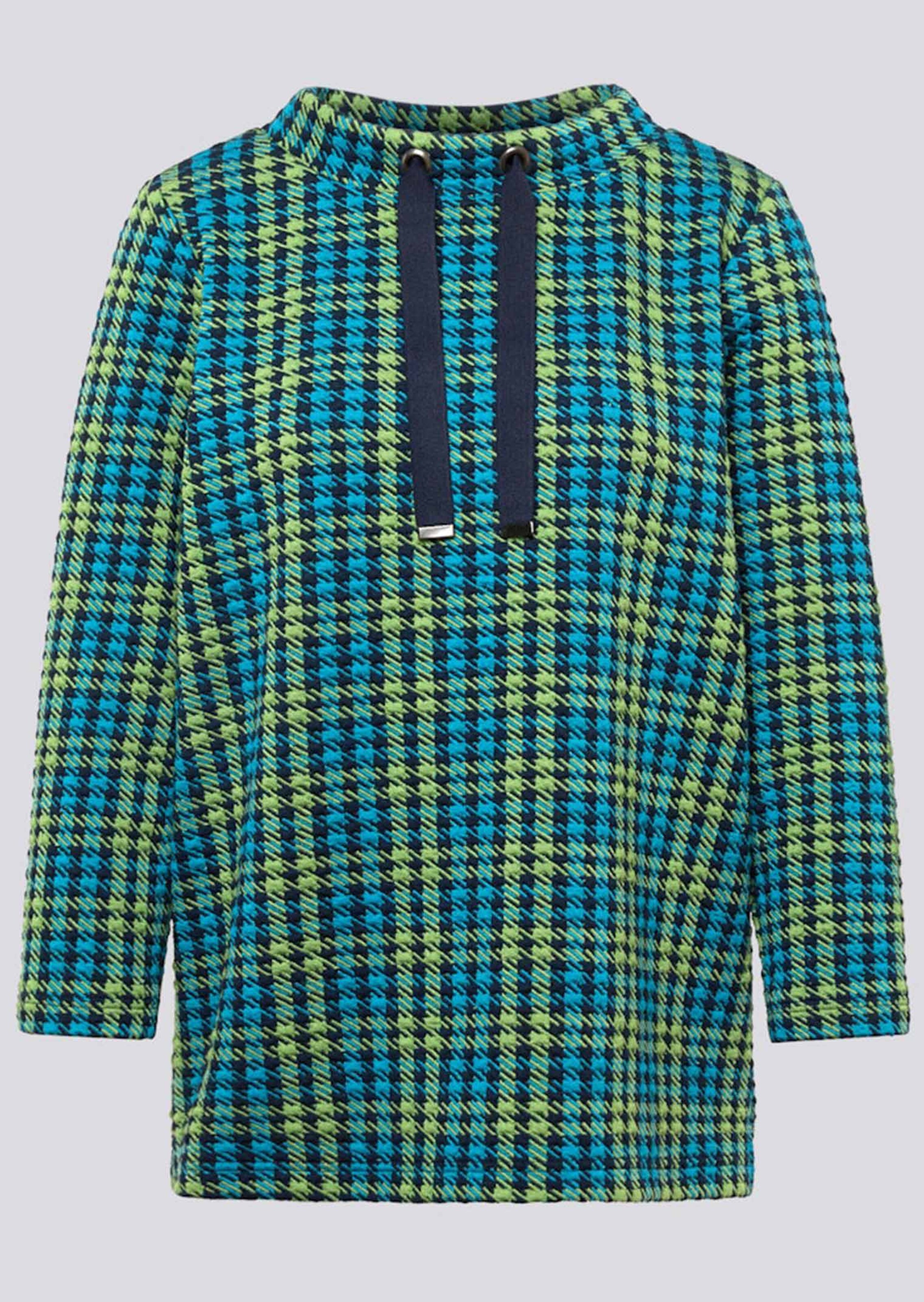 Sweat-shirt au motif pied-de-poule