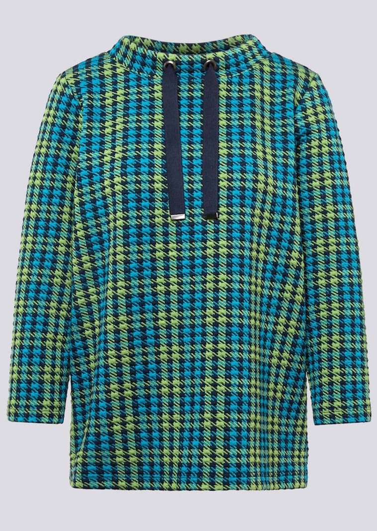 Sweat-shirt au motif pied-de-poule