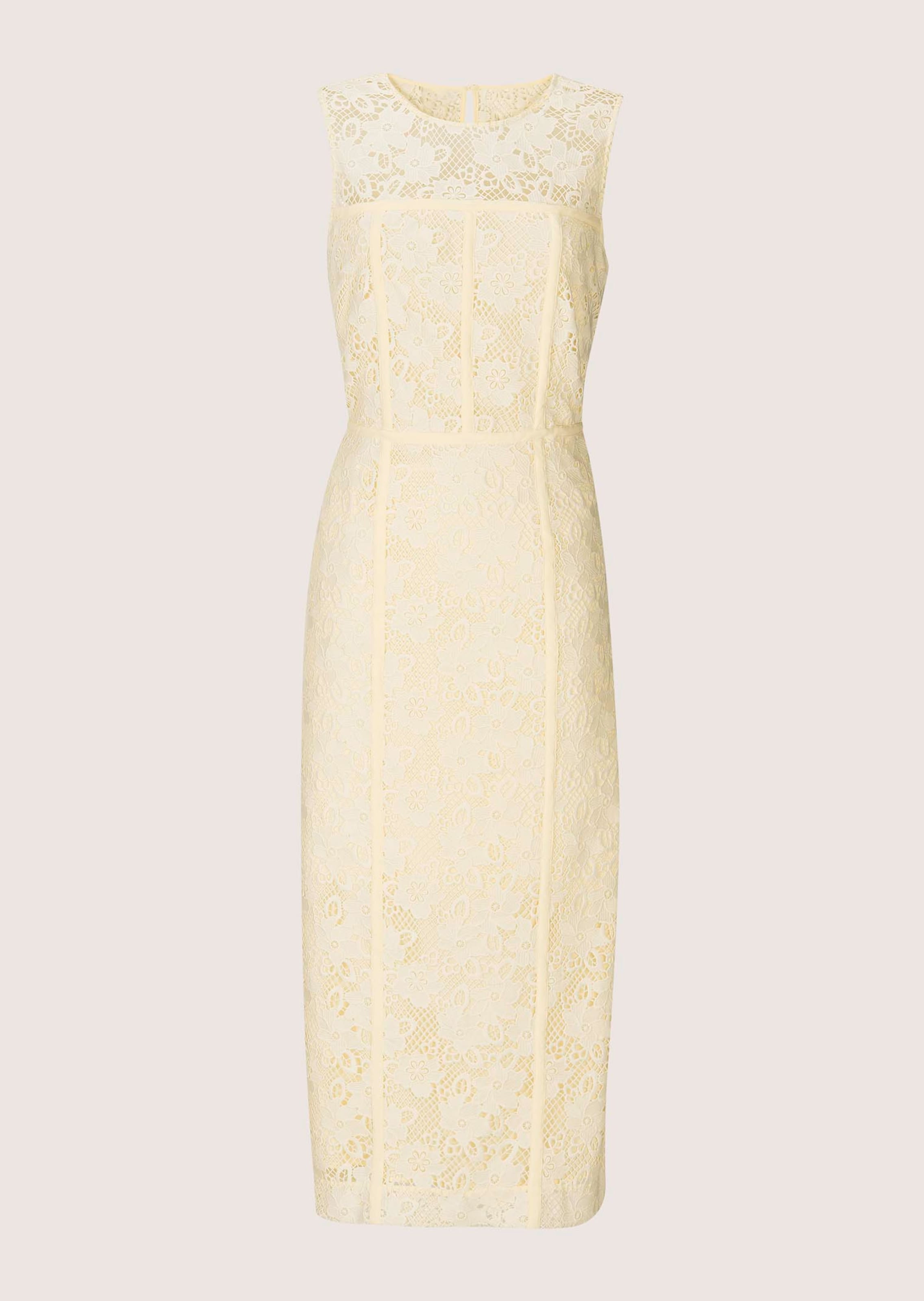 Robe en dentelle romantique, longueur midi