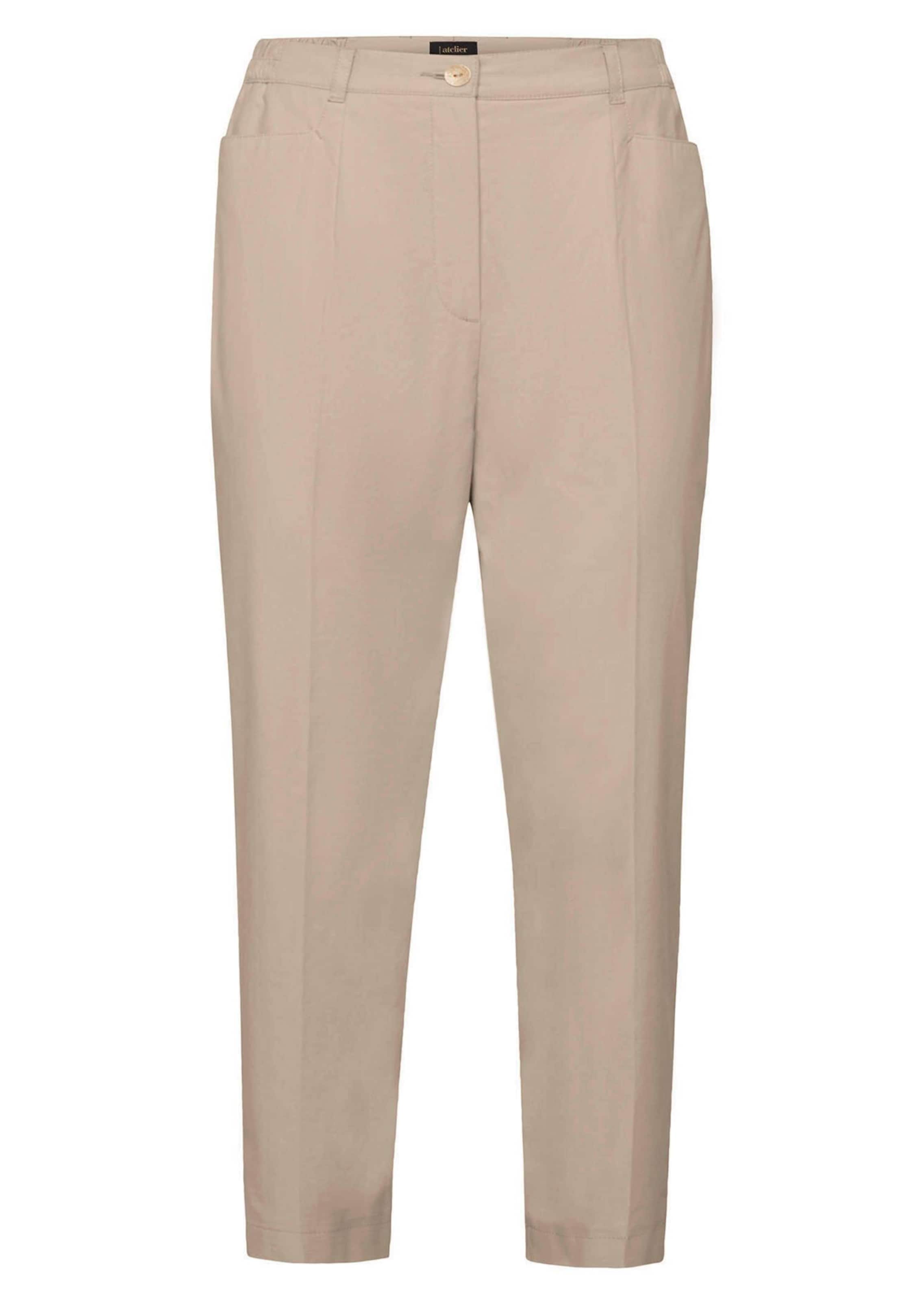 Pantalon 3/4 CARLA en coton Pima - beige - Gr. 46 de Goldner Fashion