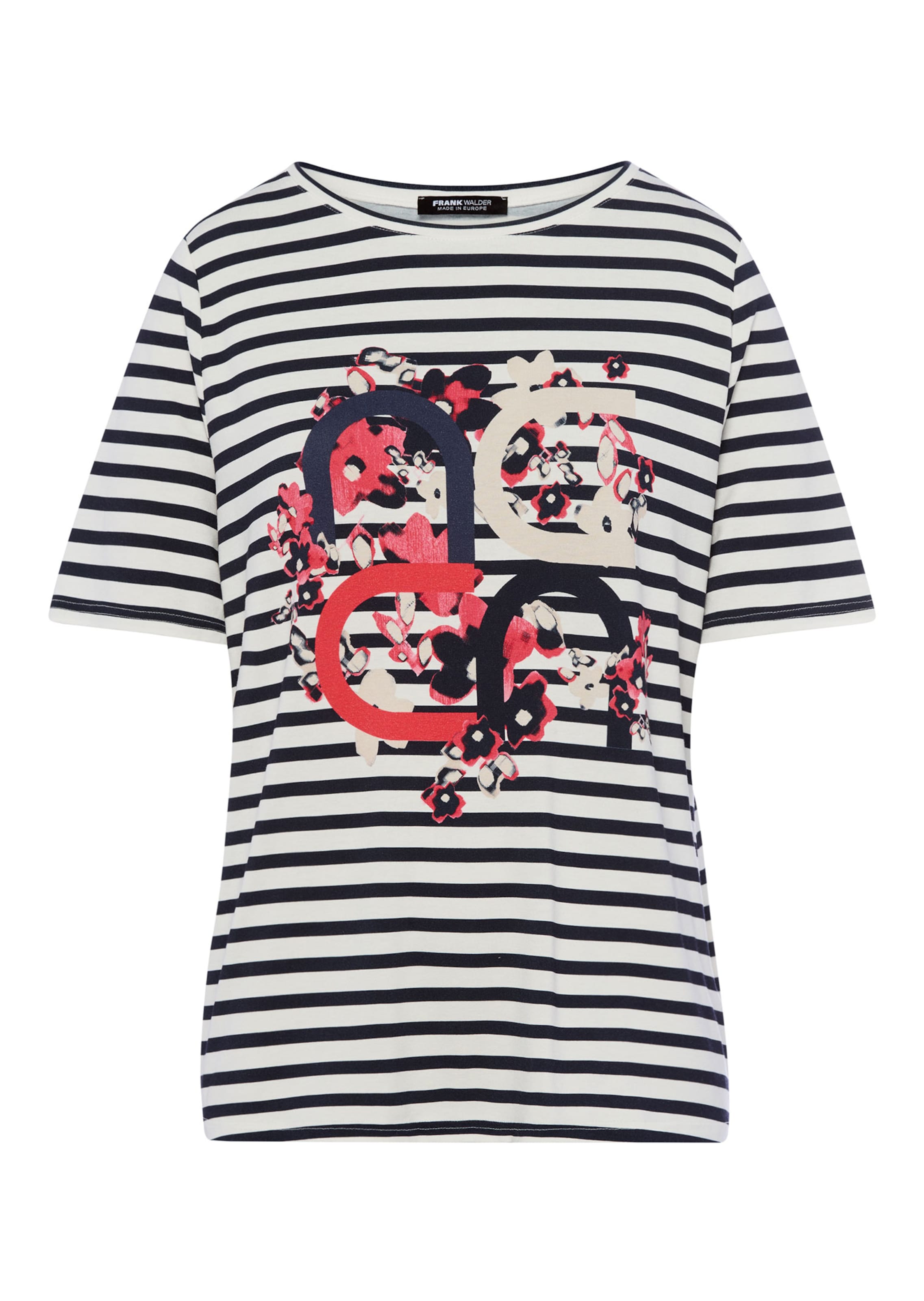 T-shirt à rayures avec motif sur le devant