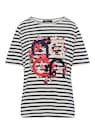 T-shirt à rayures avec motif sur le devant thumbnail 6