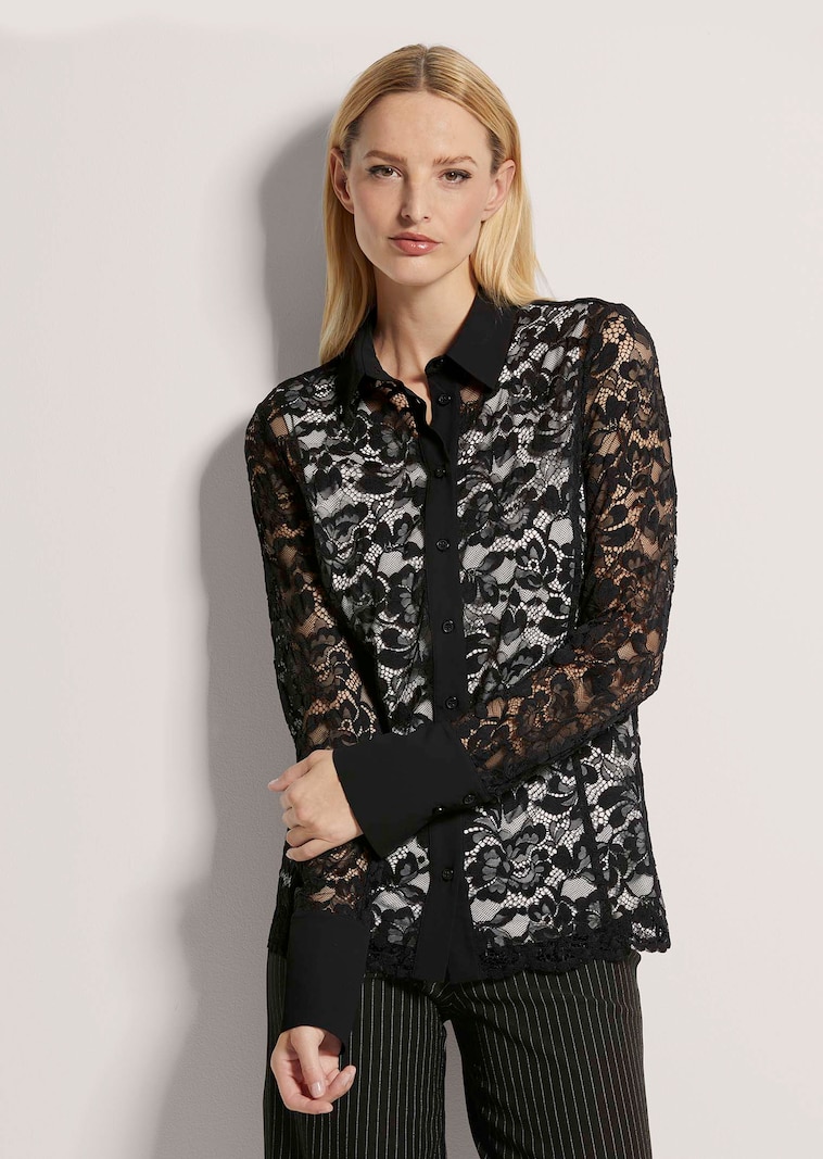 Blusenset mit filigraner Spitze