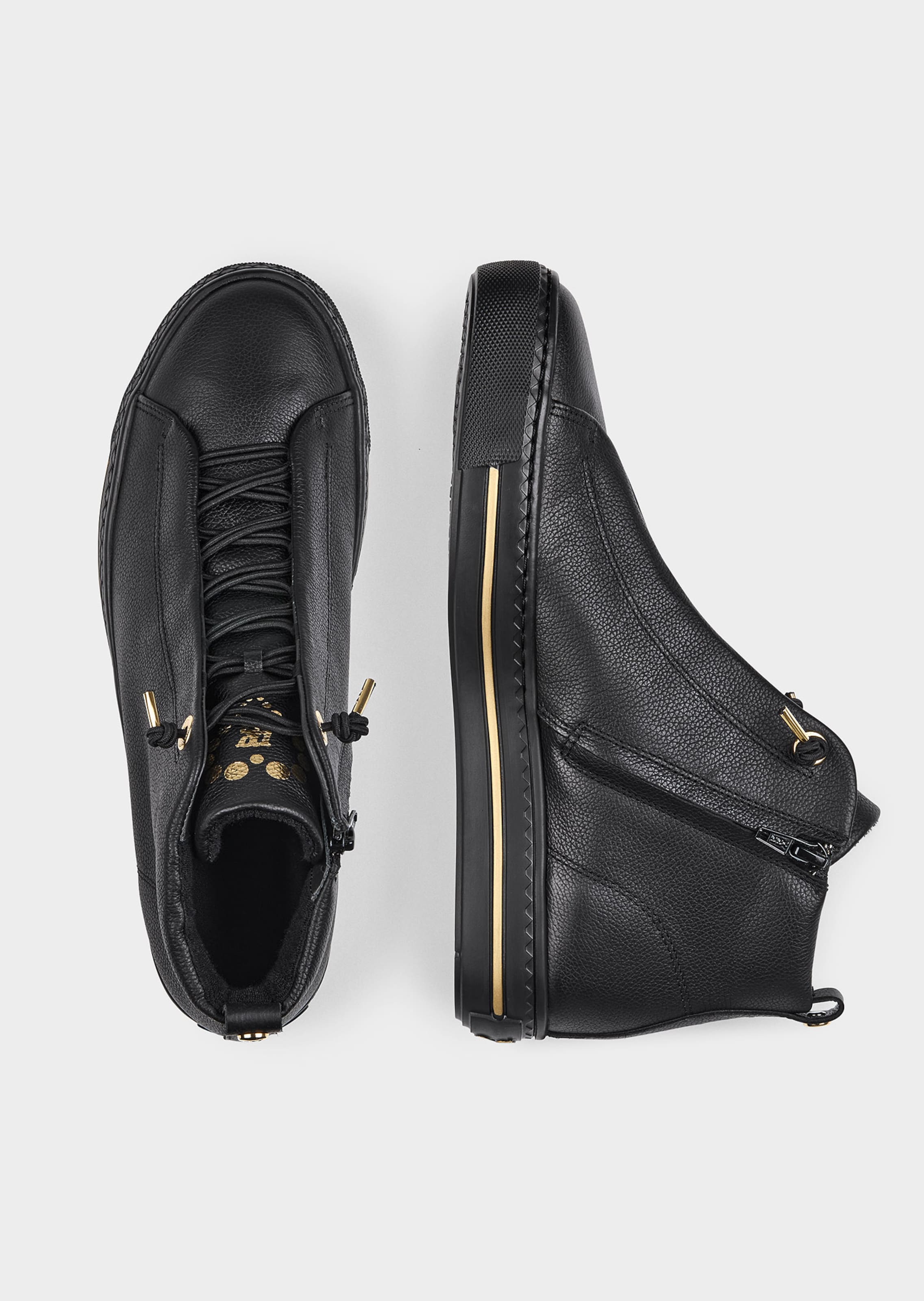 High-Top-Sneaker aus Leder