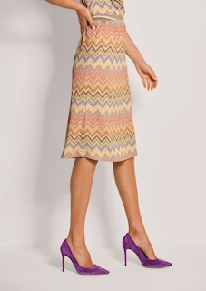 Rock mit Zickzackprint und elastischem Bun thumbnail 4