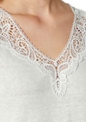 Short-sleeved linen shirt with a fine lace accent thumbnail 5