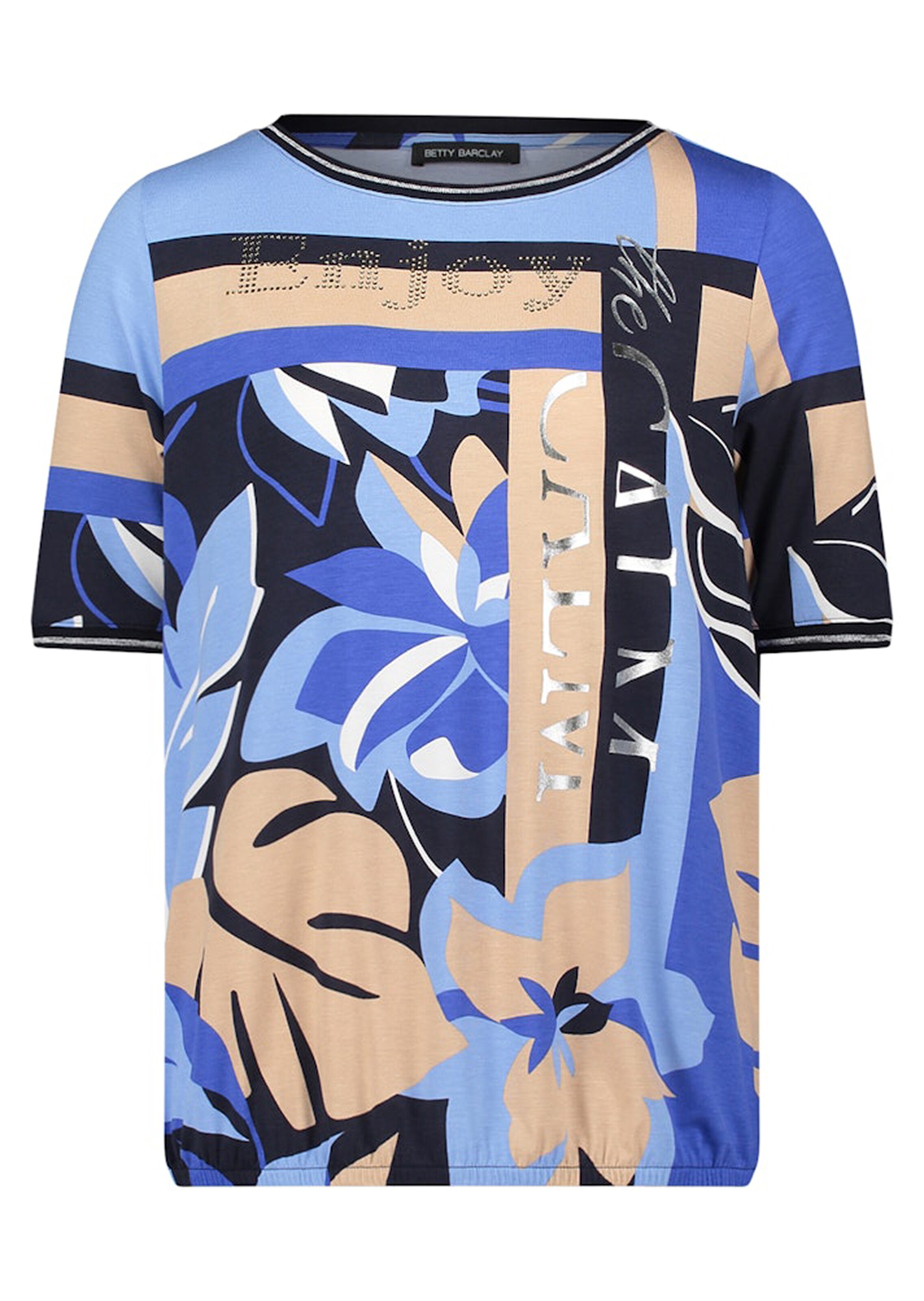 Jersey-Shirt mit Glitzerdetails