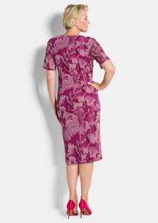 Mesh-Kleid in Wickeloptik thumbnail 3
