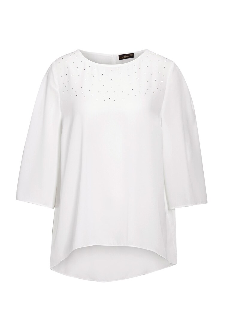 Elegante blouse van chiffon met glittersteentjes