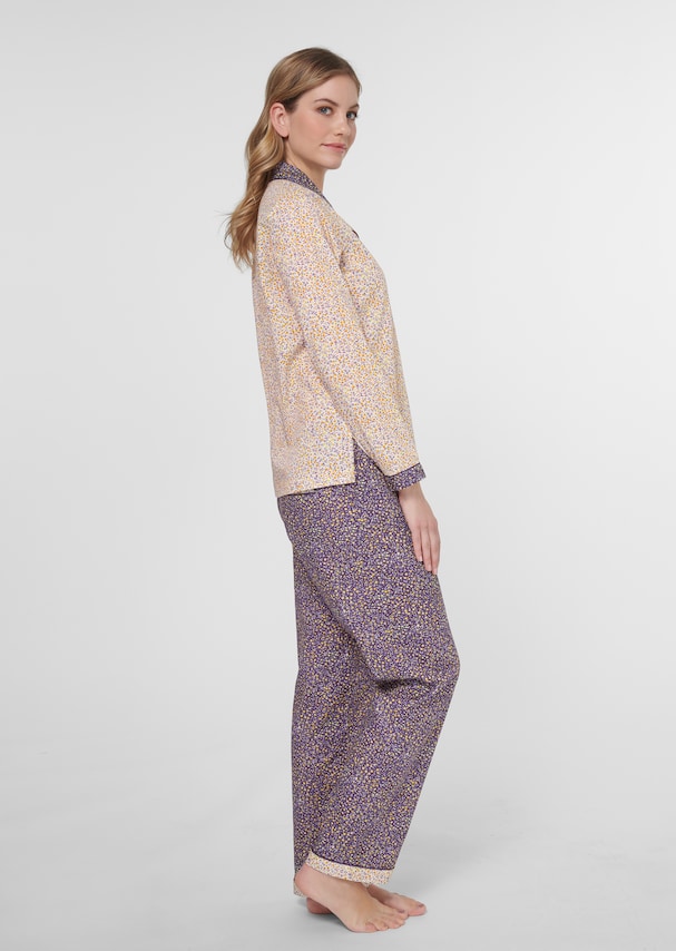 Bedruckter Pyjama aus reiner Baumwolle 3