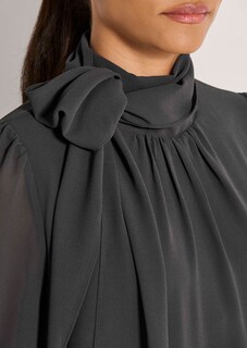 Chiffon-Bluse mit Stehkragen und Schluppe thumbnail 5
