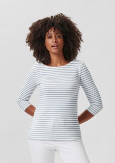 Striped shirt with 3/4 sleeves thumbnail 1