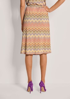 Rock mit Zickzackprint und elastischem Bun thumbnail 3