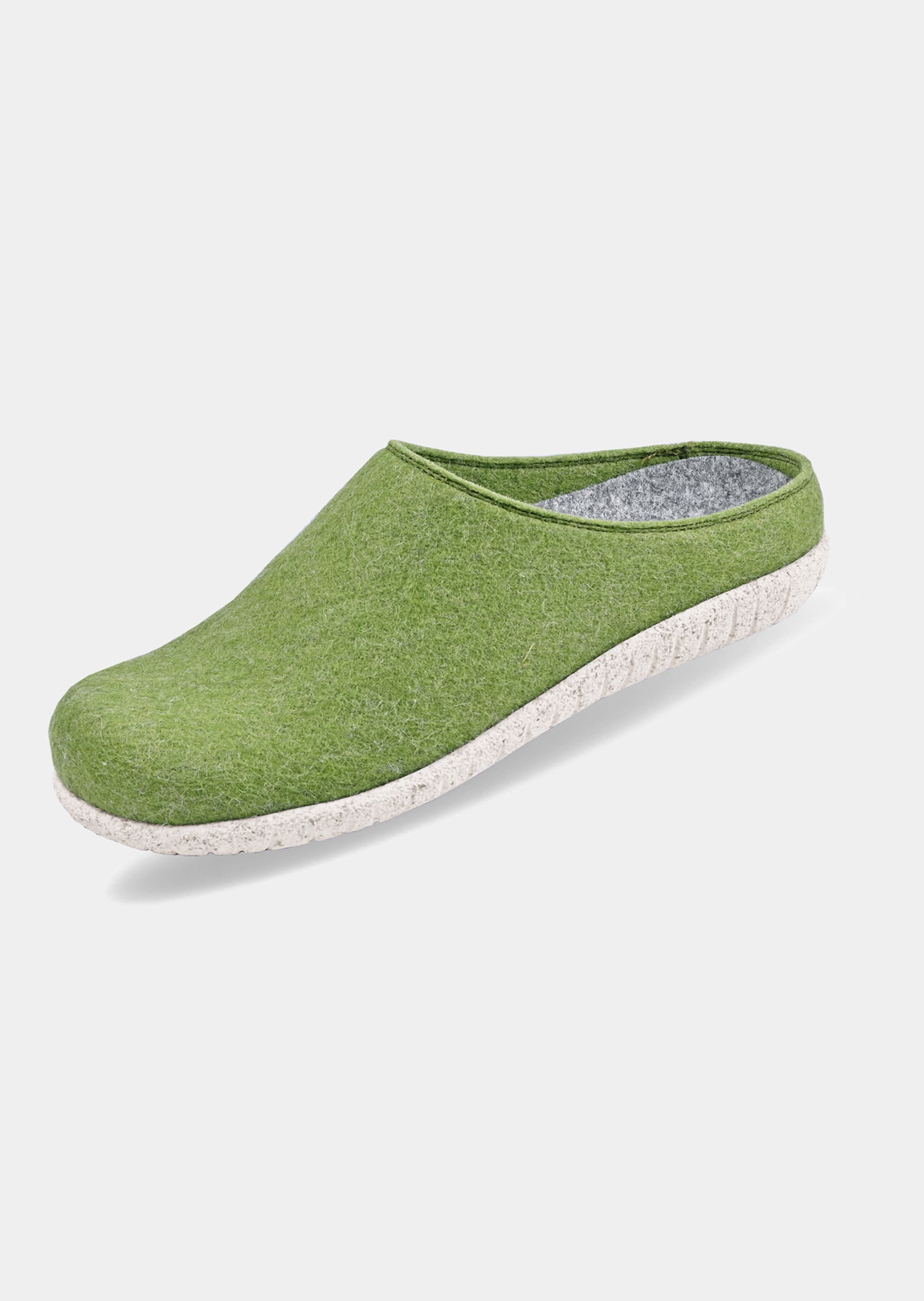 Pantoufles en feutre - vert - Gr. 38 de Goldner Fashion