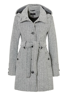 Doux manteau court avec de la laine thumbnail 5