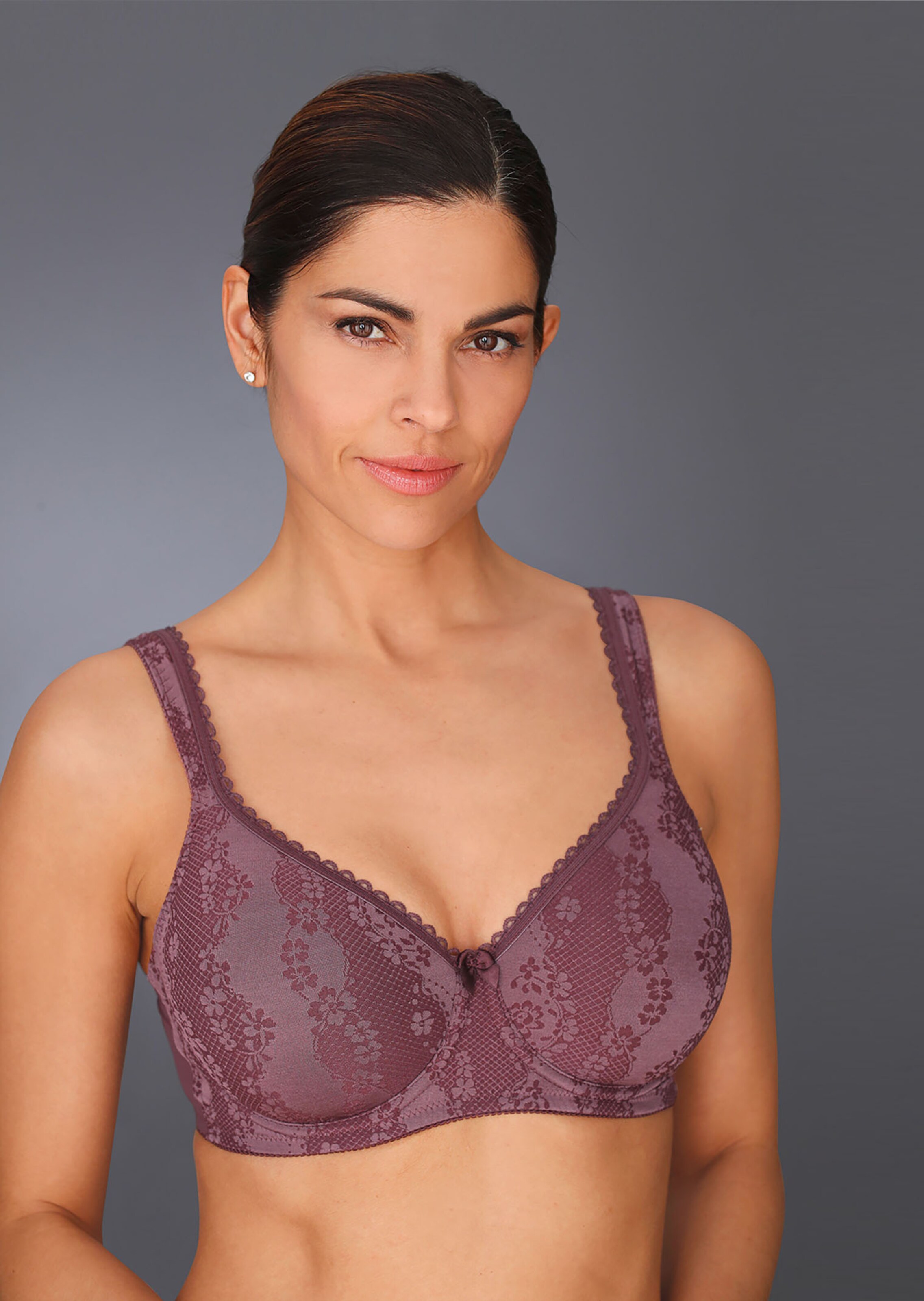 Soutien-gorge Bonnet E - bordeaux - Gr. 105 E de Goldner Fashion