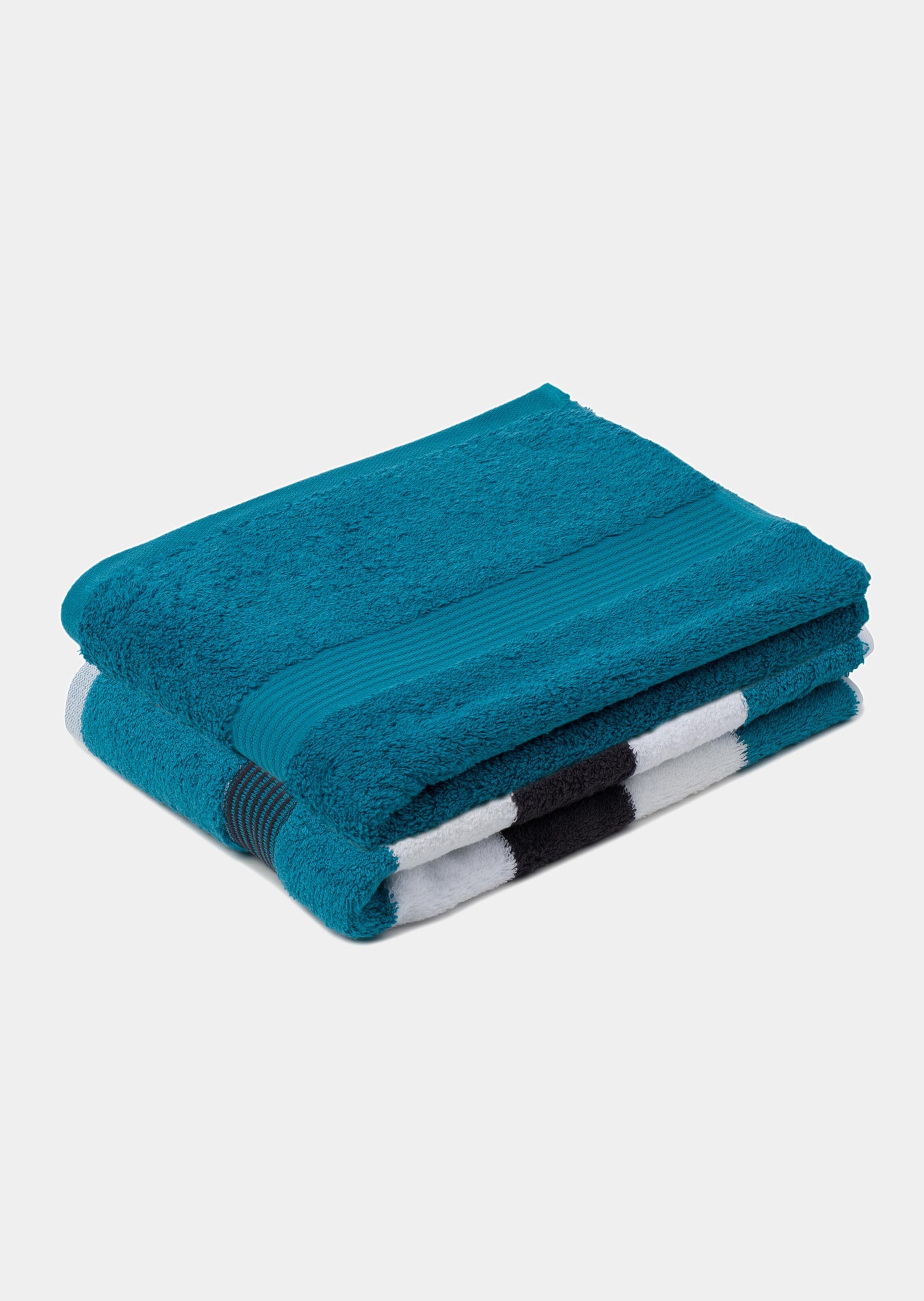 Série de linge en tissu éponge - pétrole - Gr. 4x 50 x 100 cm de Goldner Fashion