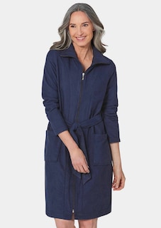 Robe de chambre en tissu éponge zippée thumbnail 1