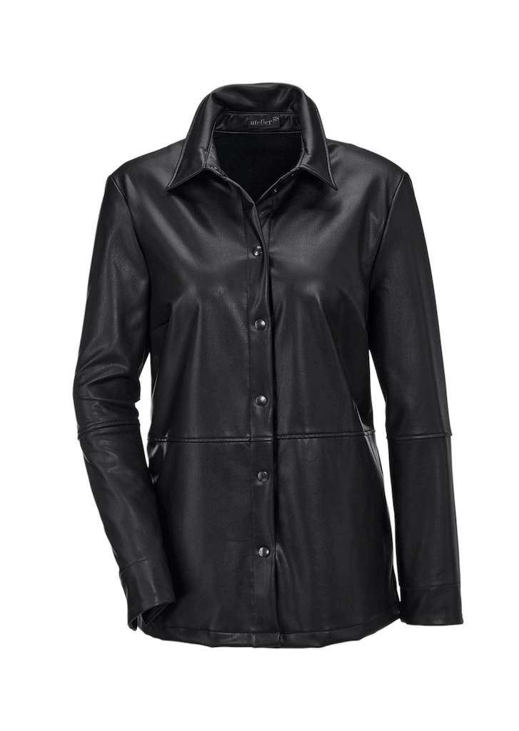 Veste chemisier aspect cuir 5