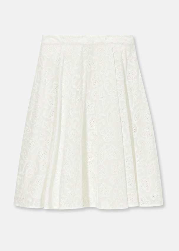 Pleated cotton skirt - beautifully embroidered 5