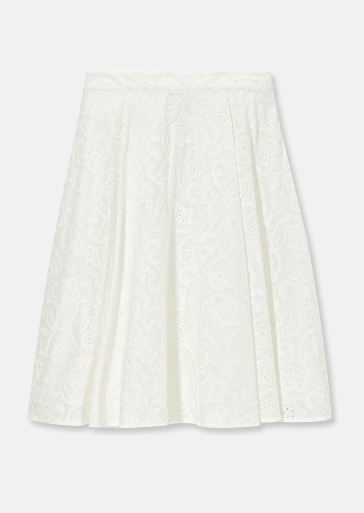 Pleated cotton skirt - beautifully embroidered 5