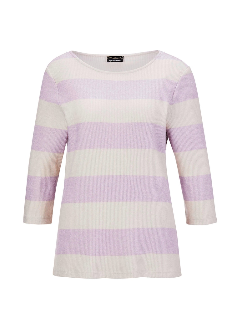 Ribshirt met blokstrepen