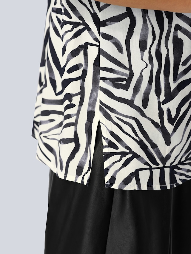 Bluse mit modischem allover Print 1