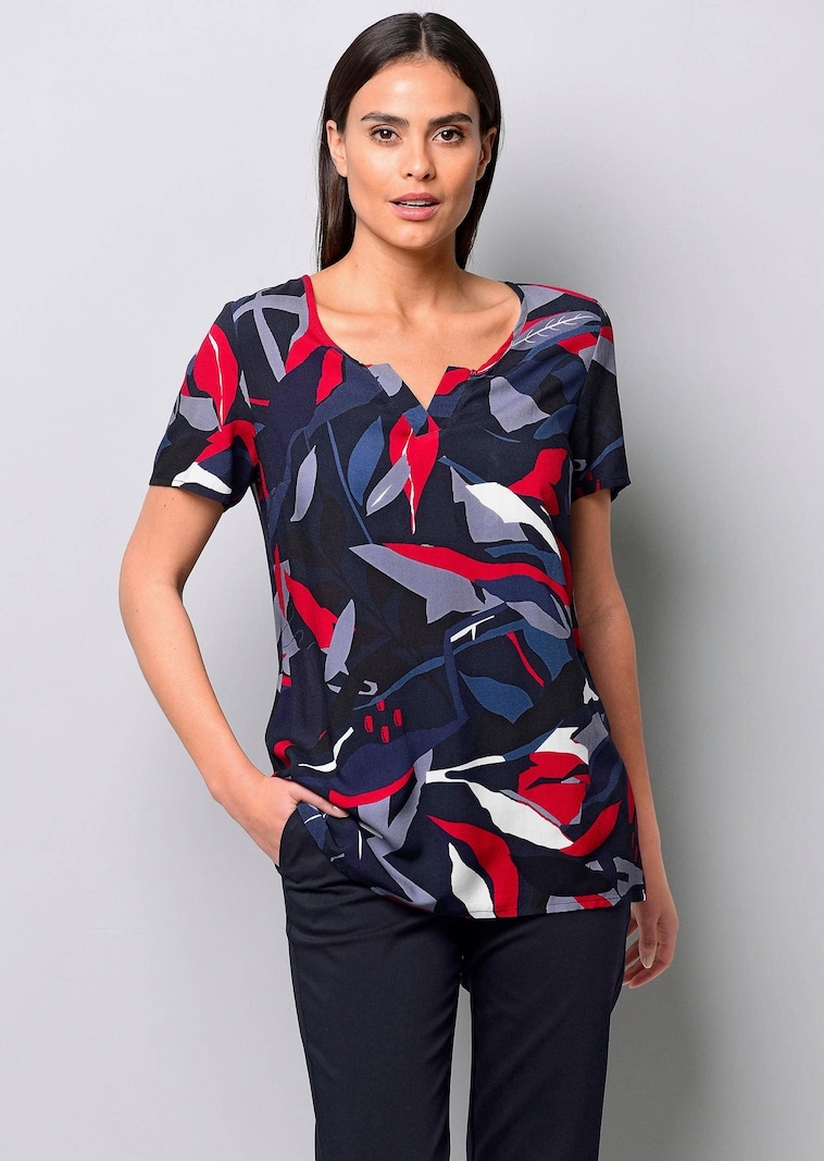 Bluse mit grafischem Dessin