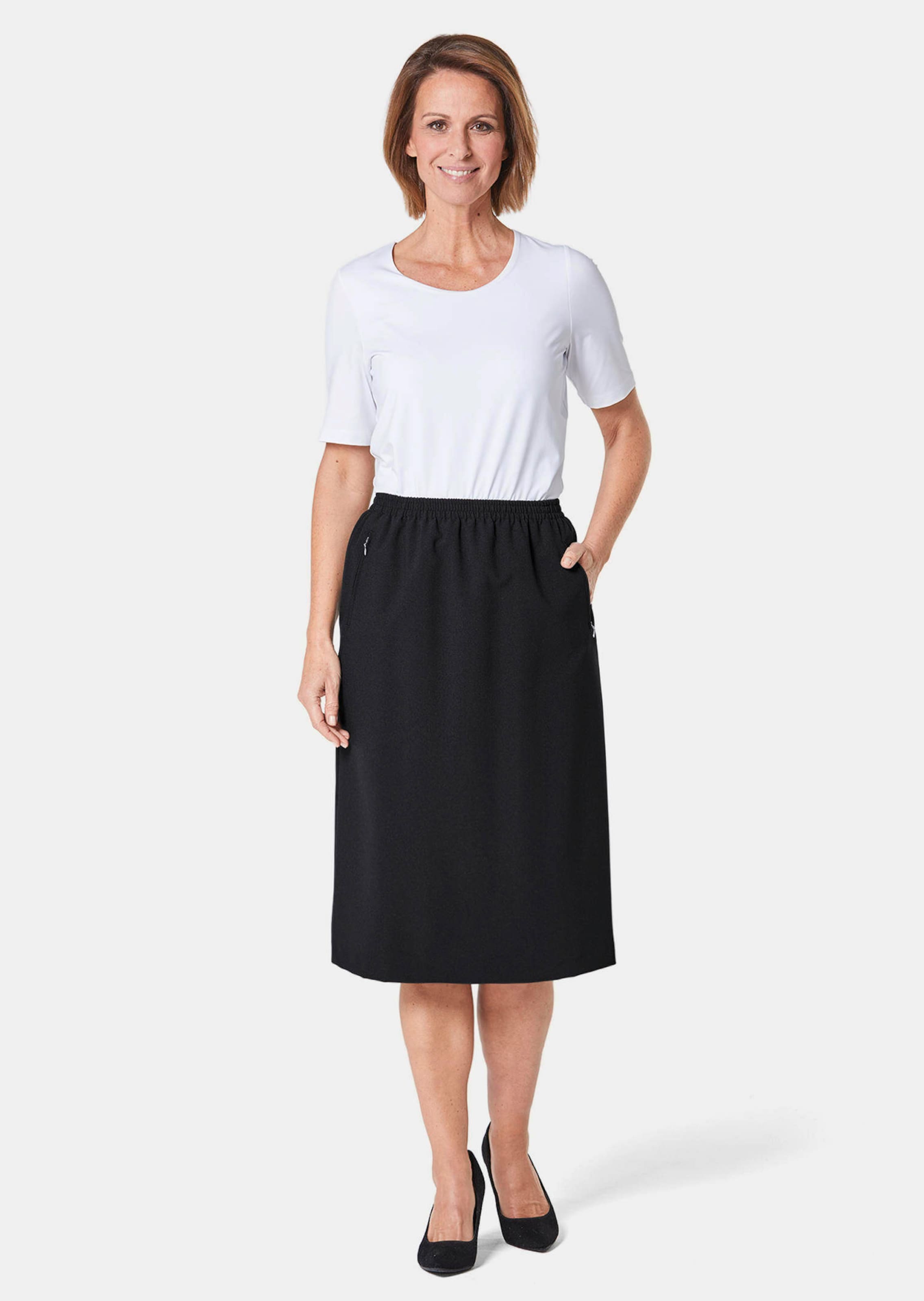 Jupe de voyage infroissable - noir - Gr. 56 de Goldner Fashion