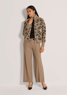 Jacquard-Strickblouson mit Leopardenmuster thumbnail 2